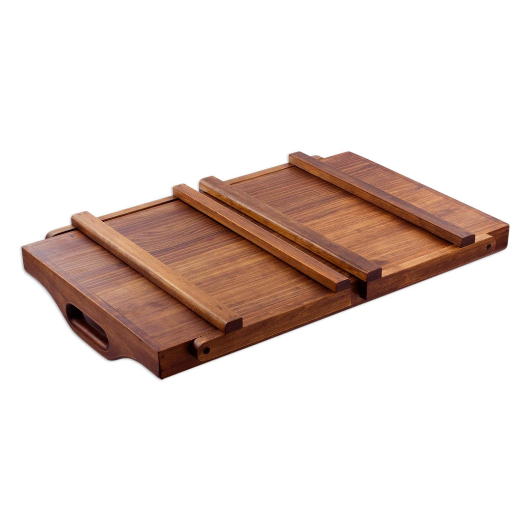 Wood Folding Bed Tray with Insert - Morning in Antigua