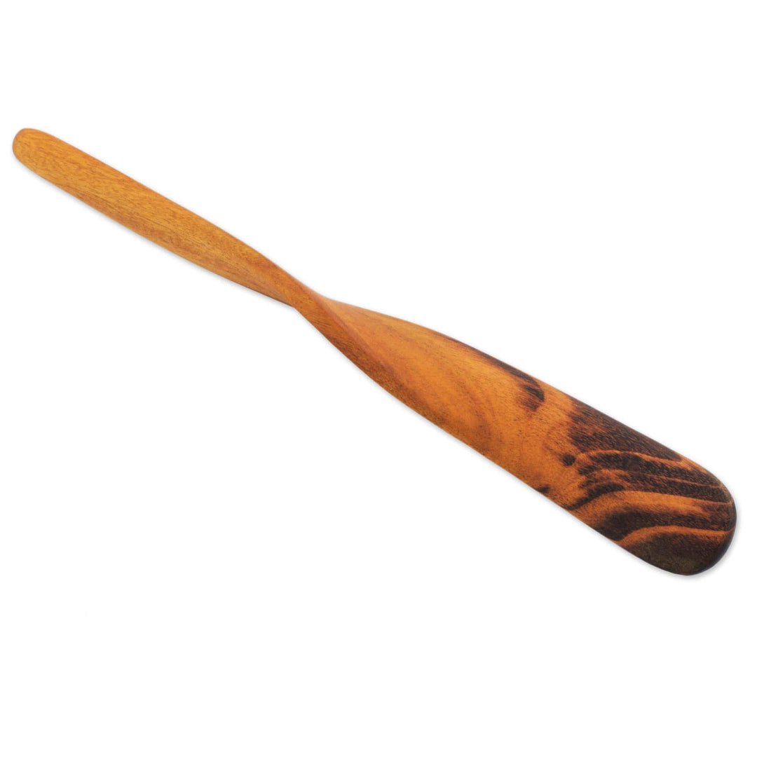 Nicaraguan Artisan Crafted Double Spatula Natural Wood Color - Twist of Nature