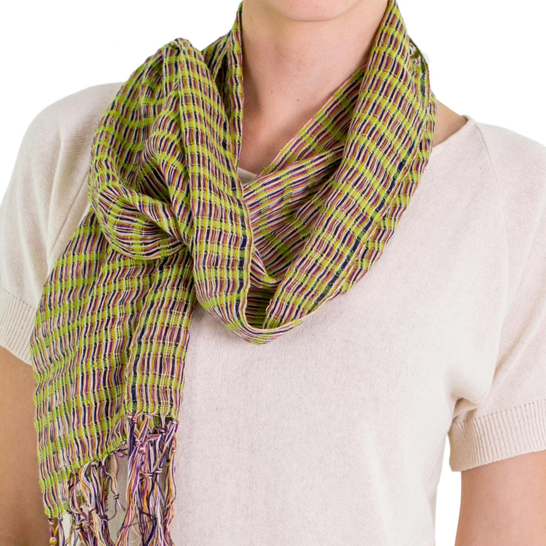 Multicolored Cotton Scarf - Subtle Textiles
