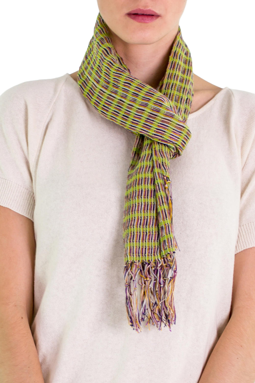 Multicolored Cotton Scarf - Subtle Textiles