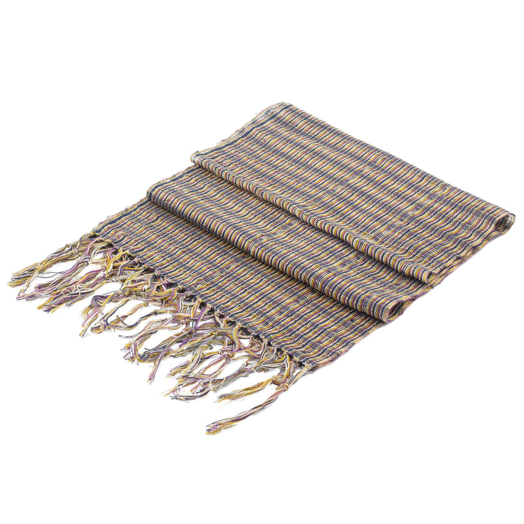 Light Cotton Scarf in Blue - Subtle Blue Textiles