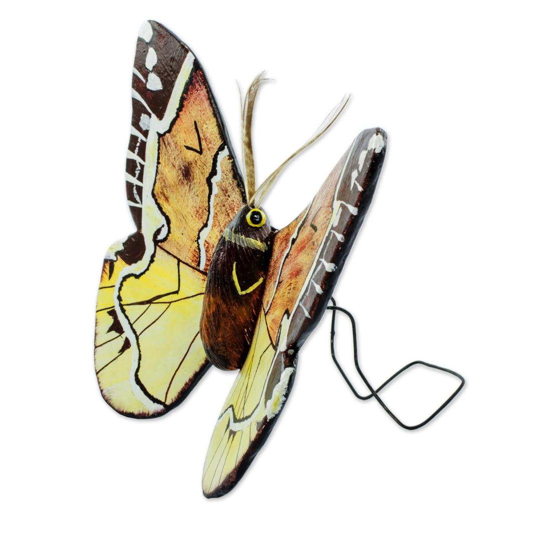 Hand Crafted Ceramic False Sphinx Moth Sculpture - False Sphinx Moth