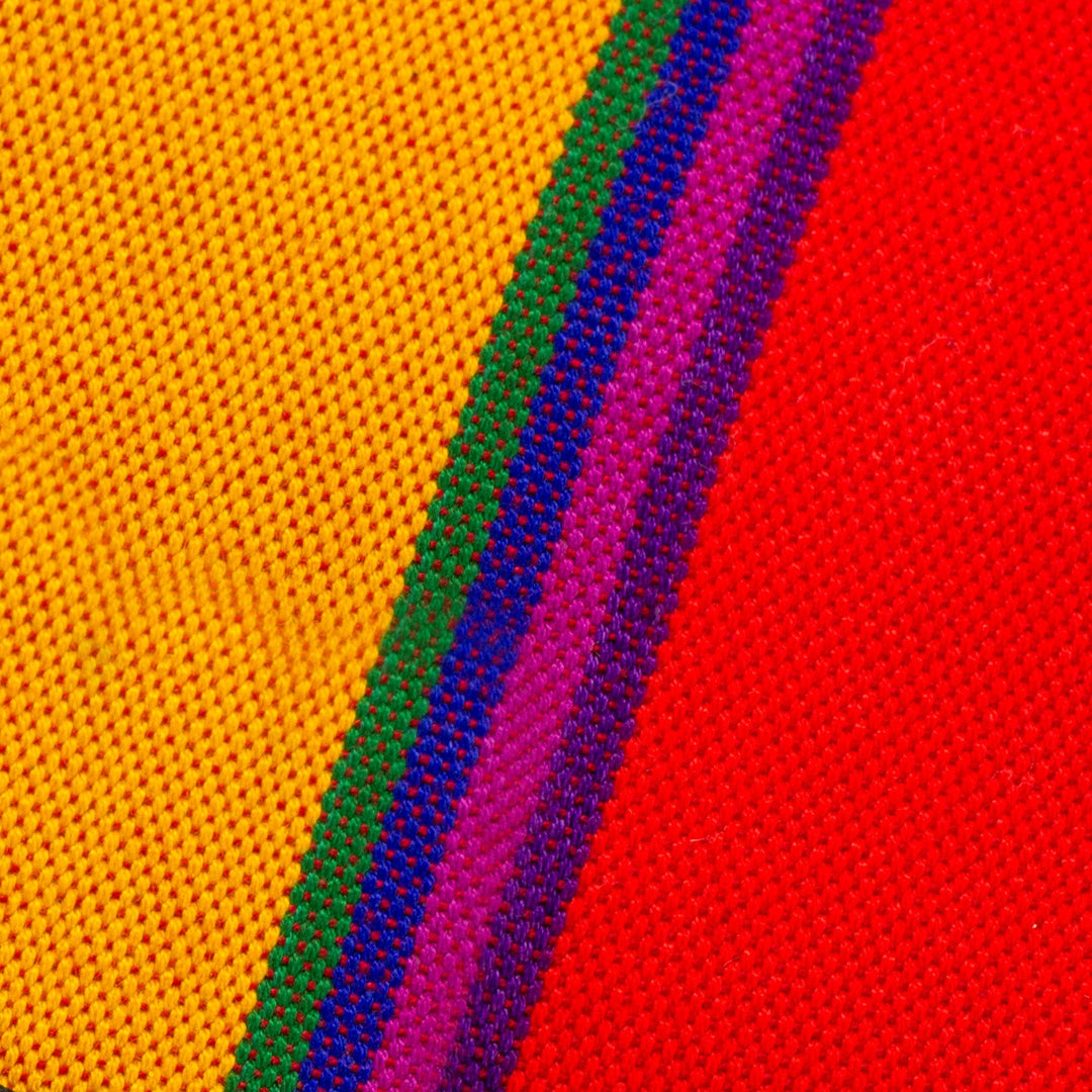 Set of 6 Striped Cotton Placemats and Napkins from Guatemala - Country Sunset