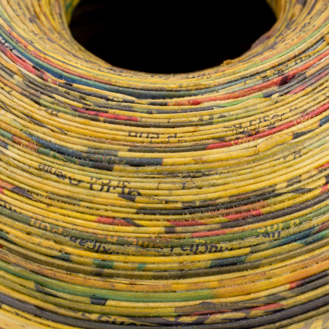 Handcrafted Recycled Paper Decorative Vase - Words of Passion