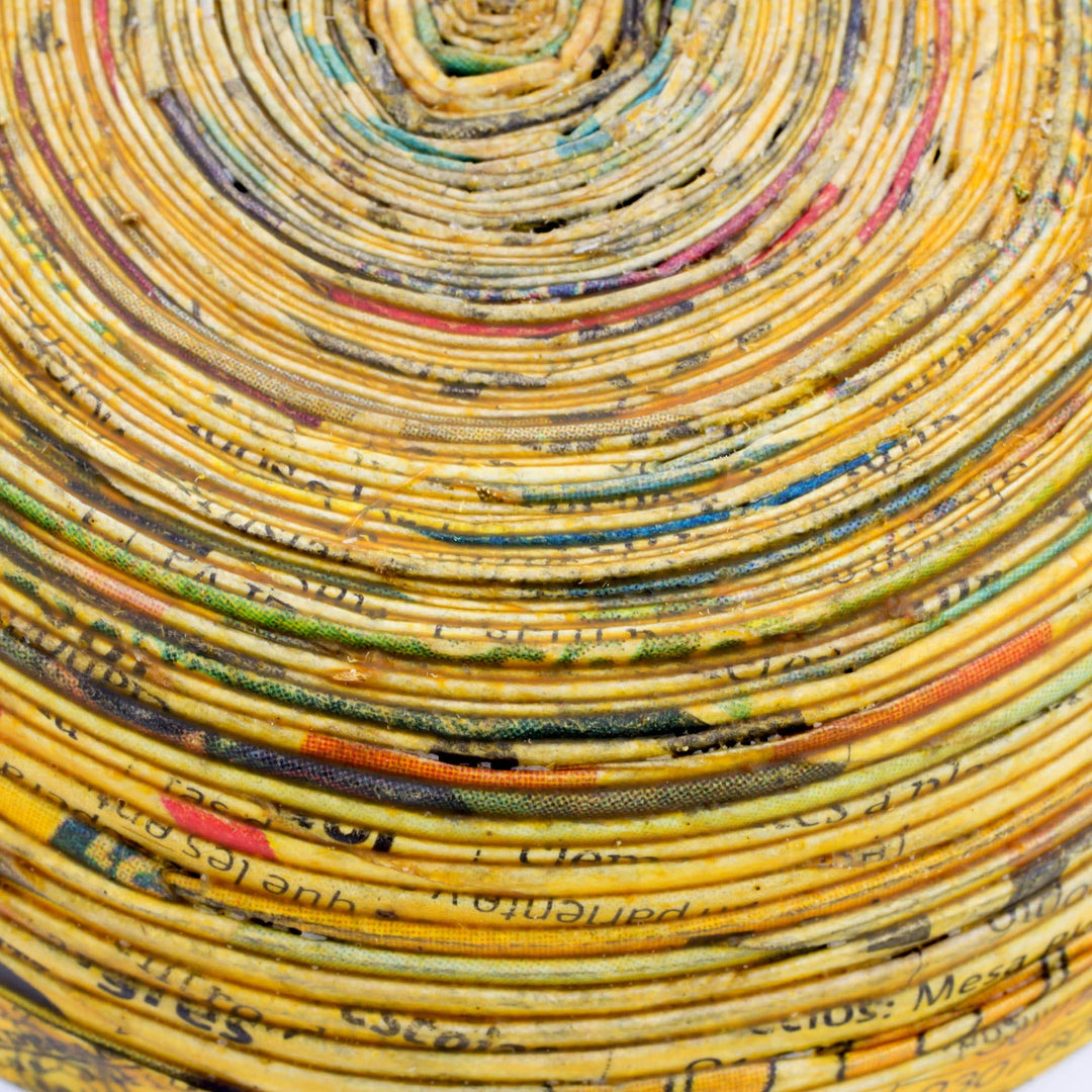 Three Recycled Paper Decorative Bowls - Words of Gratitude