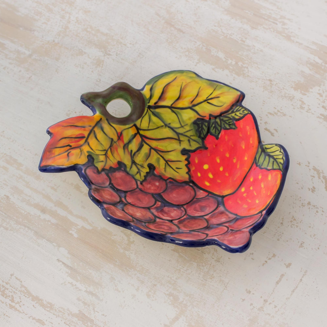 Colorful Harvest Theme Ceramic Appetizer Plate - Petite Feast