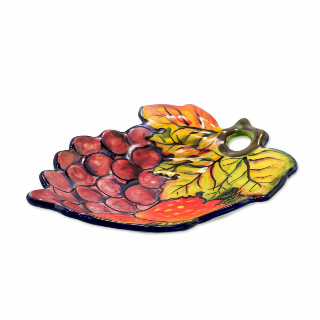 Colorful Harvest Theme Ceramic Appetizer Plate - Petite Feast