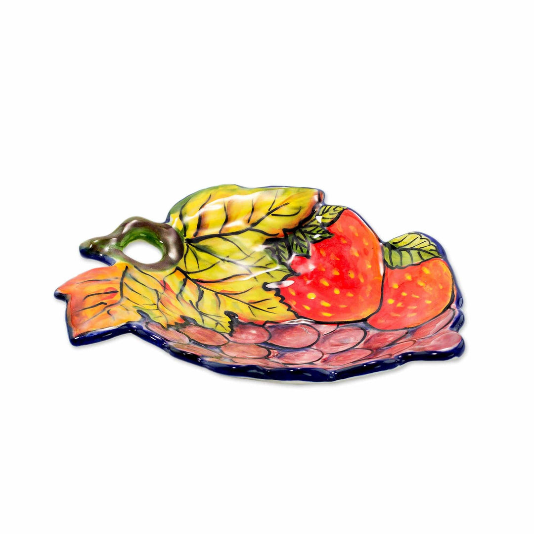 Colorful Harvest Theme Ceramic Appetizer Plate - Petite Feast