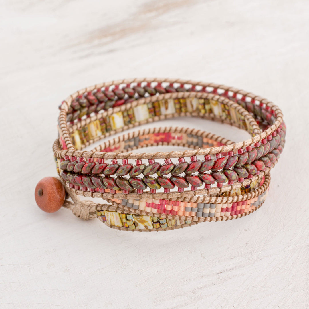 Beaded Wrap Bracelet - Country Land