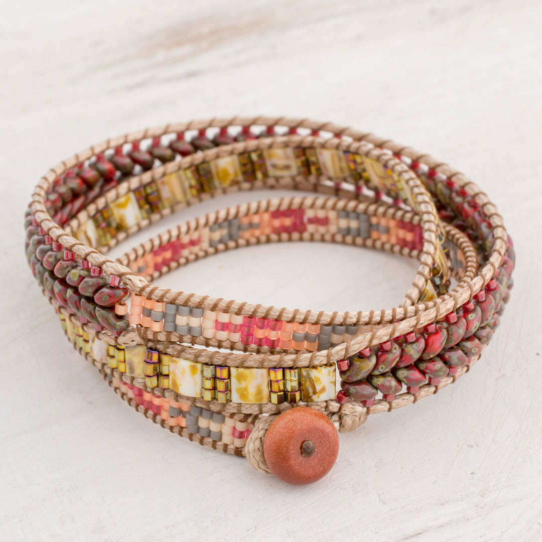 Beaded Wrap Bracelet - Country Land