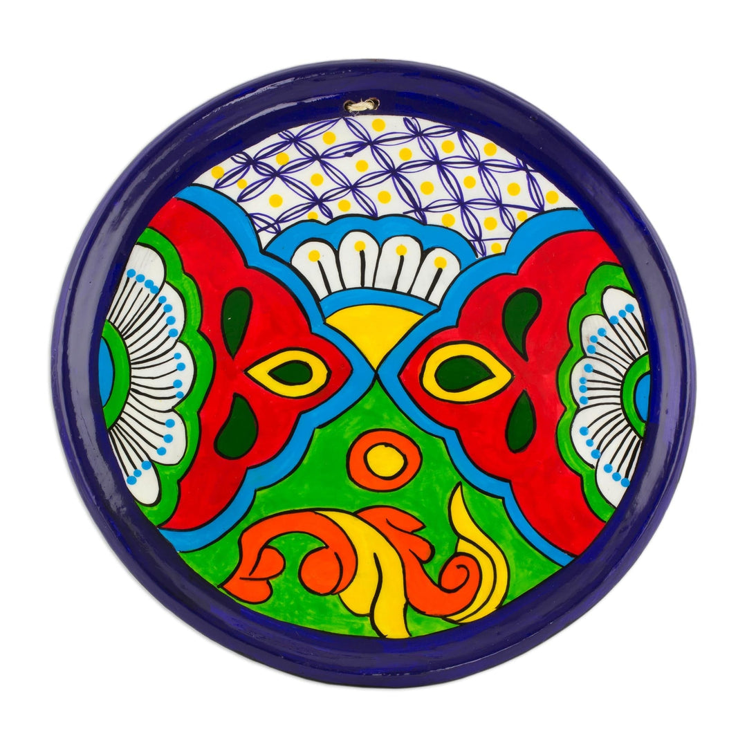Floral Ceramic Decorative Plate - Flowers of Yore