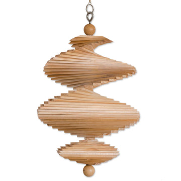 Hand Carved Pinewood Mobile with Adjustable Shapes - Tranquil Winds