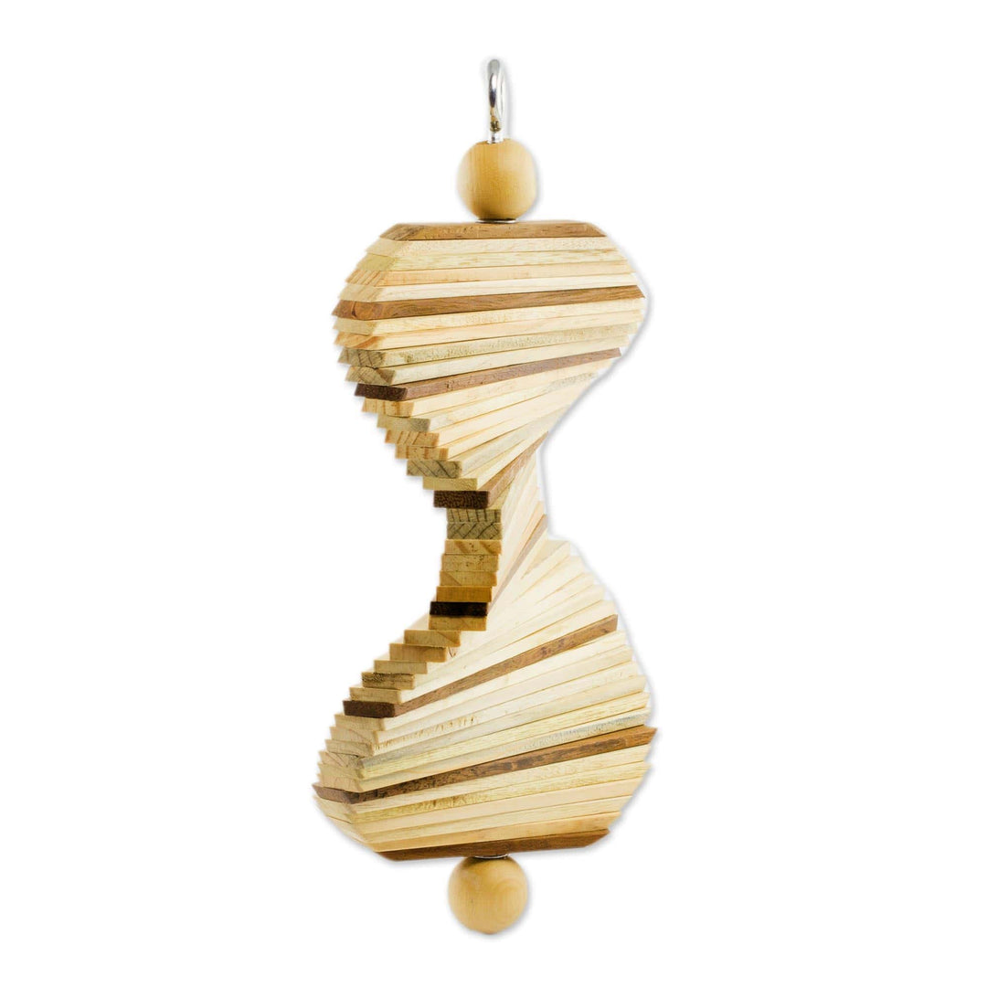 Handcrafted Wood Mobile with Adjustable Shapes - Tranquil Moments