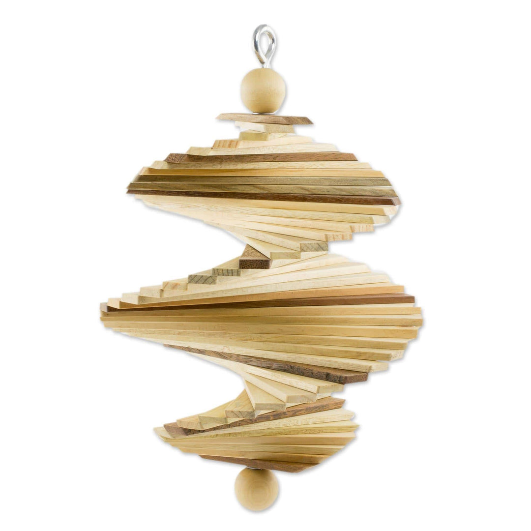 Handcrafted Wood Mobile with Adjustable Shapes - Tranquil Moments