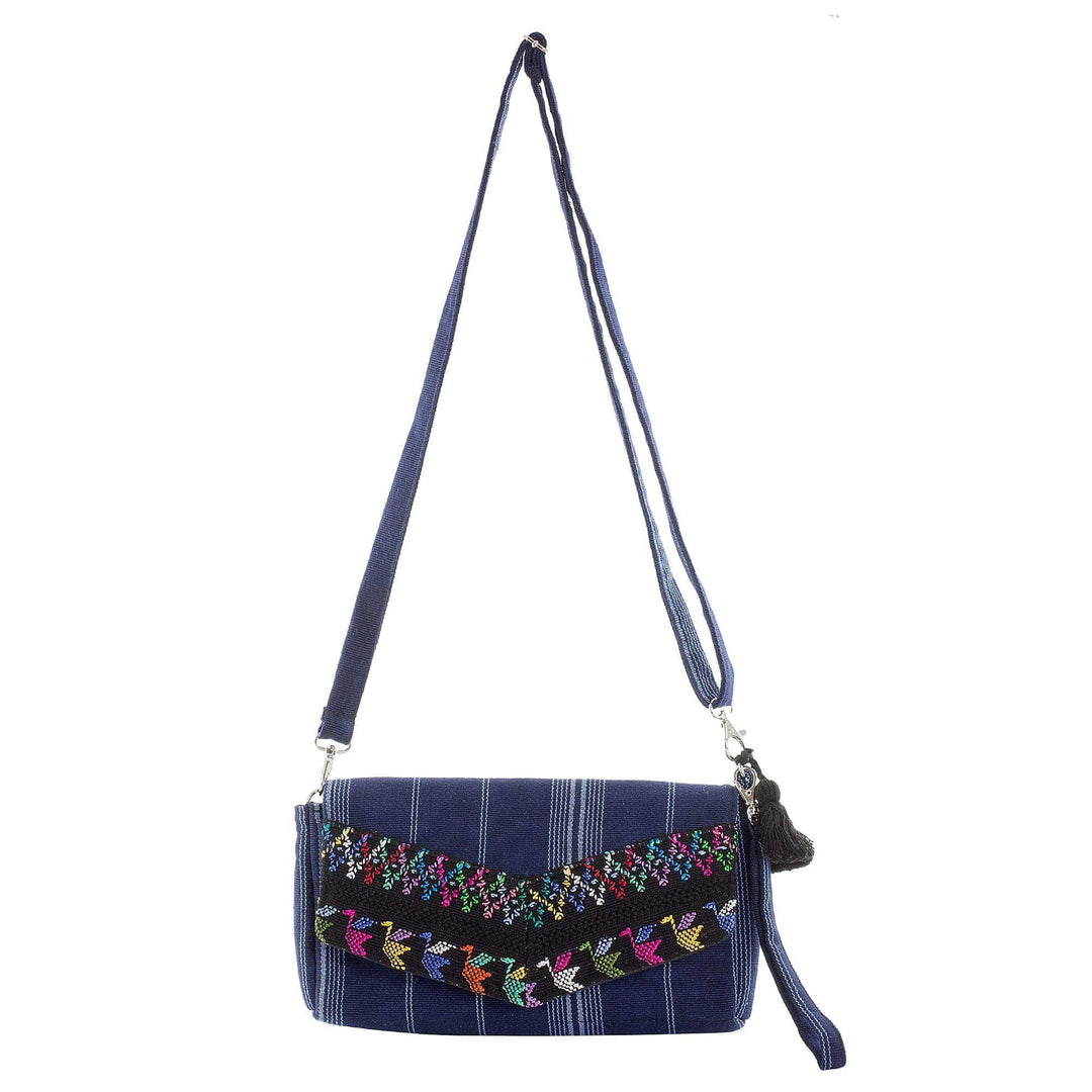 Handwoven Striped Cotton Baguette in Navy - Tactic Stripes in Navy