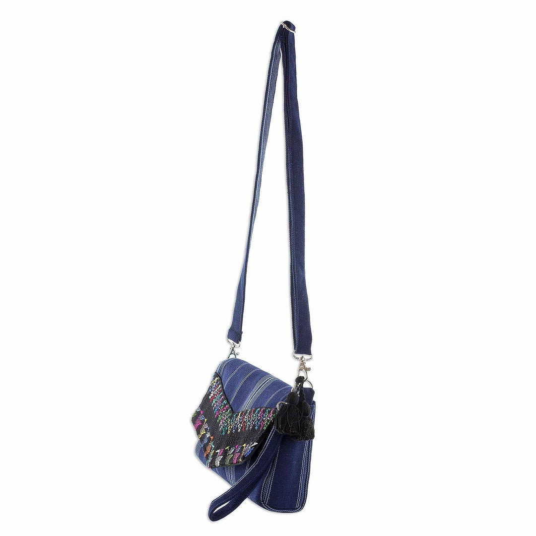 Handwoven Striped Cotton Baguette in Navy - Tactic Stripes in Navy