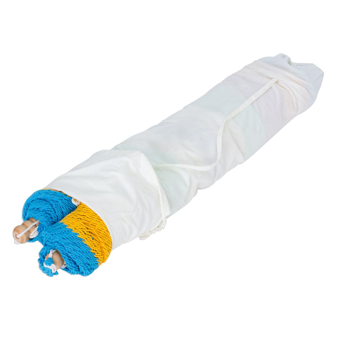 Handwoven Striped Nicaraguan Cotton Hammock (Single) - Colorful Cocktail