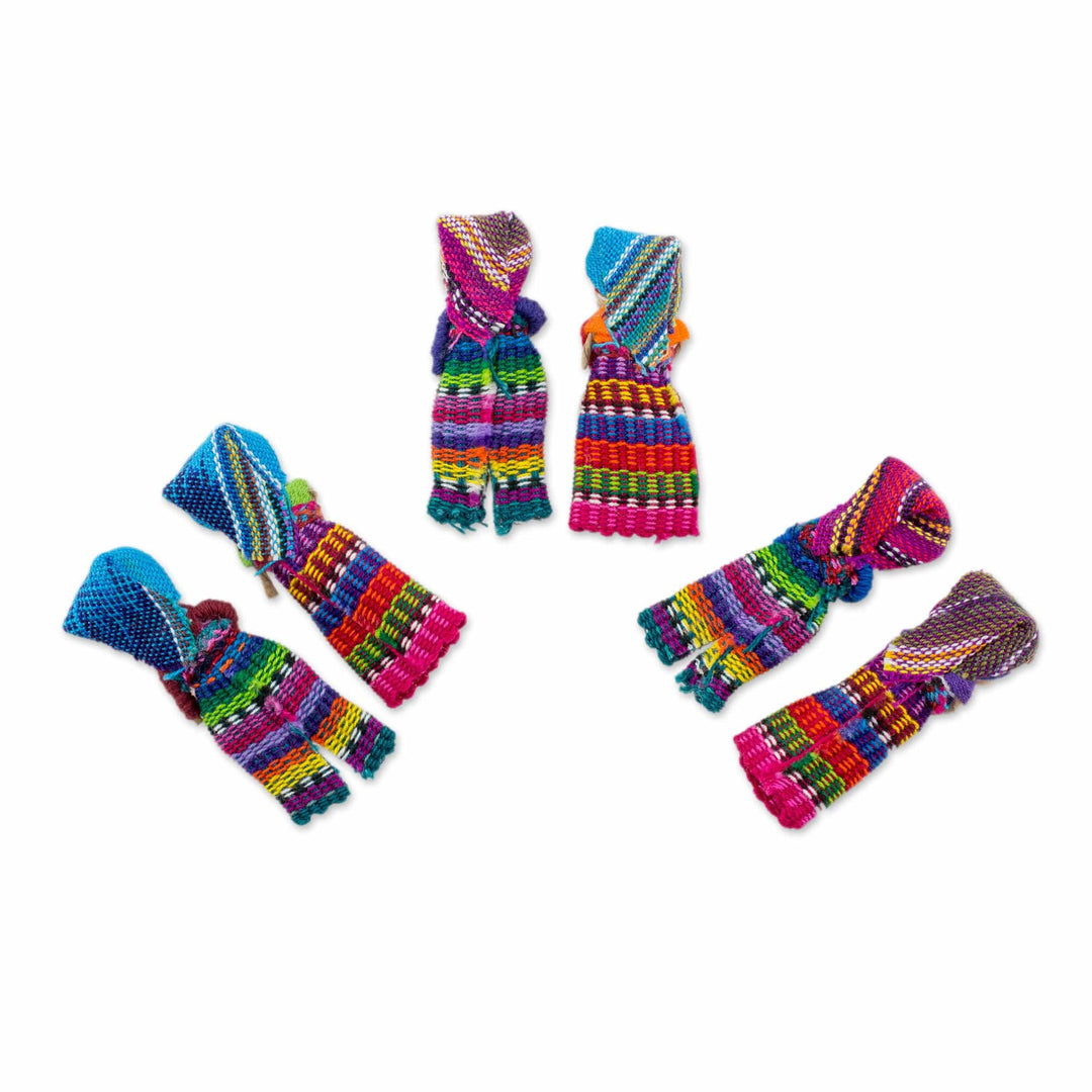 Worry Dolls with 100% Cotton Pouch from Guatemala (Set of 6) - Joined in Love