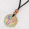Bird Motif Pinewood Pendant Necklace - Messenger of Love