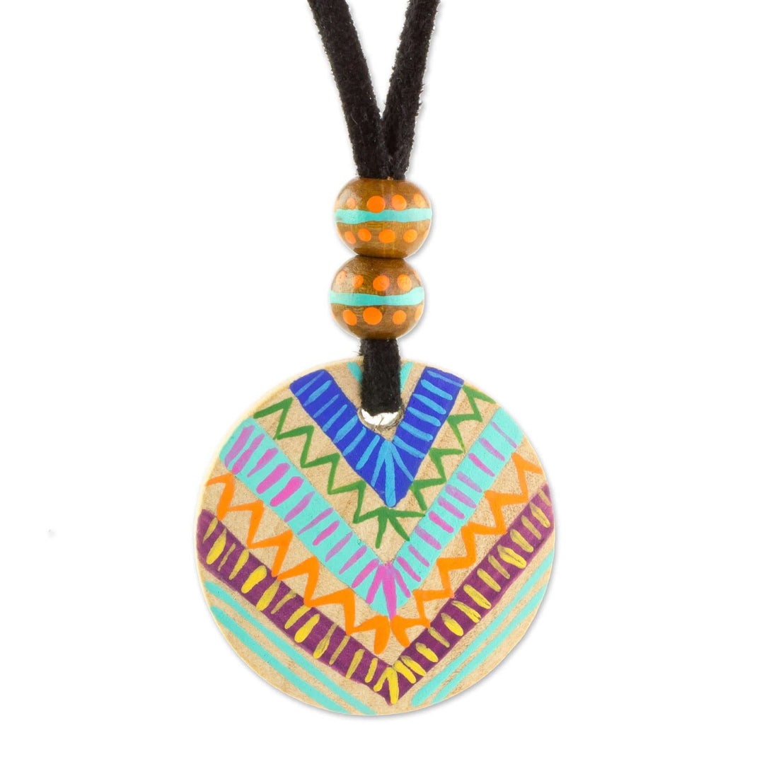 Pinewood Pendant Necklace - Mayan Evolution