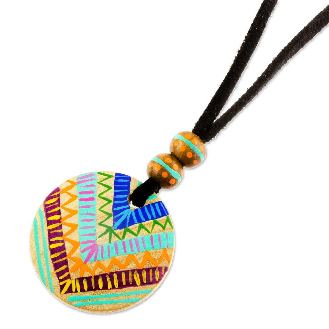 Pinewood Pendant Necklace - Mayan Evolution