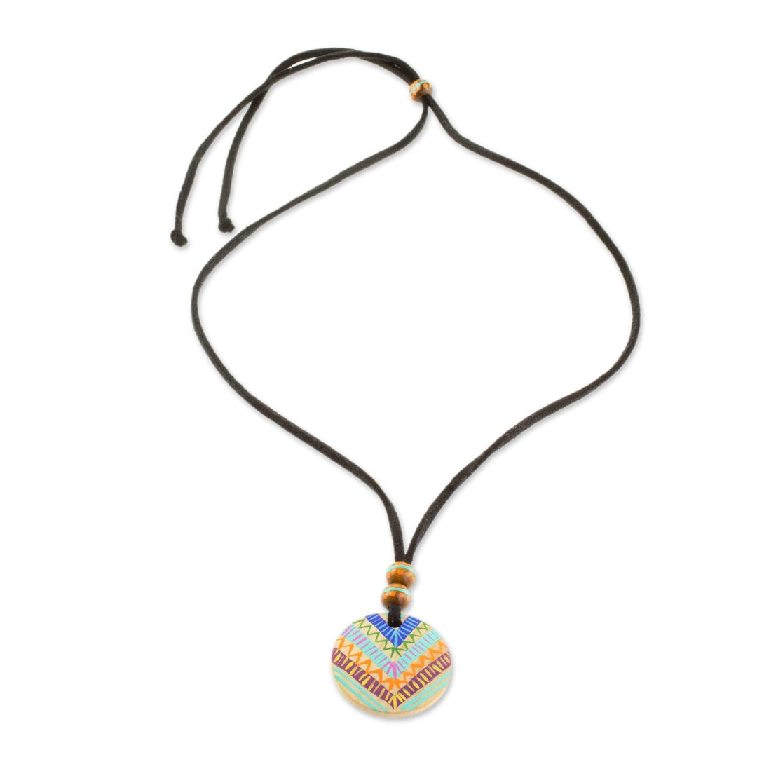 Pinewood Pendant Necklace - Mayan Evolution