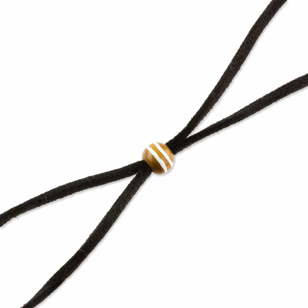 Pinewood Pendant Necklace with Mayan Motifs - Wise Maya