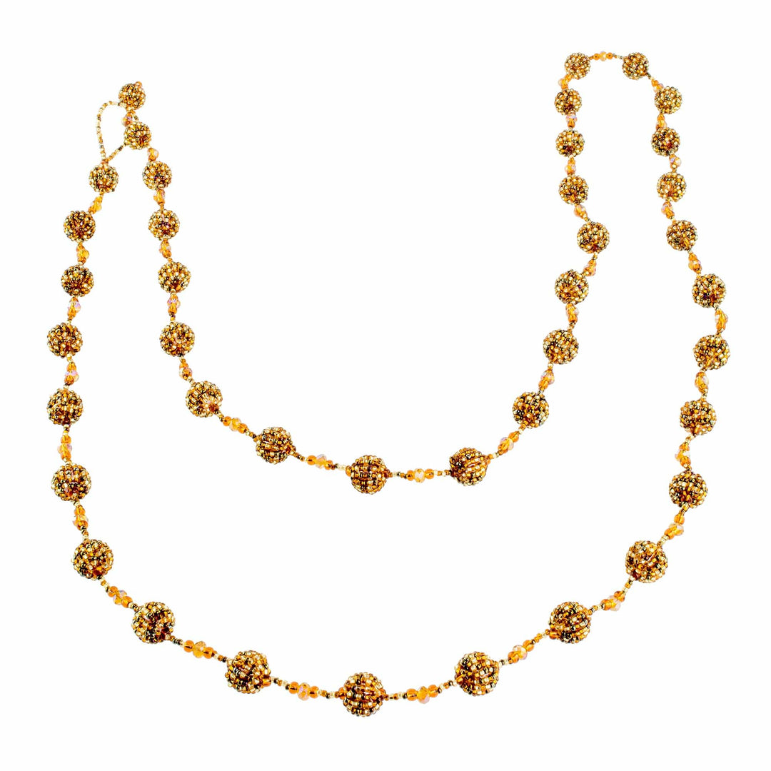 Glass Beaded Garland in Orange - Golden Silhouettes