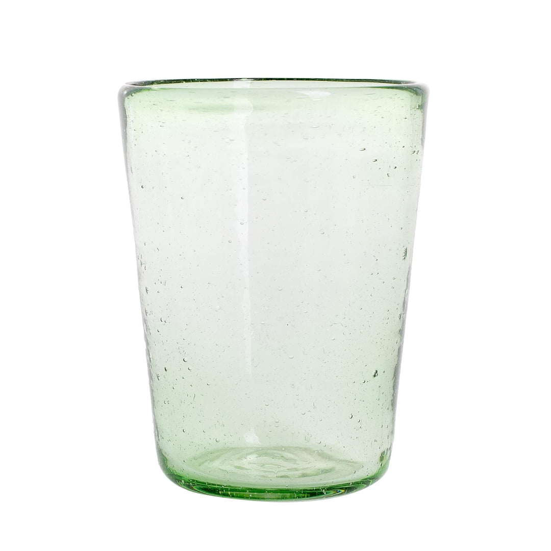 Handblown Recycled Glass Pale Green Juice Glasses (Set of 4) - Glistening Meadow