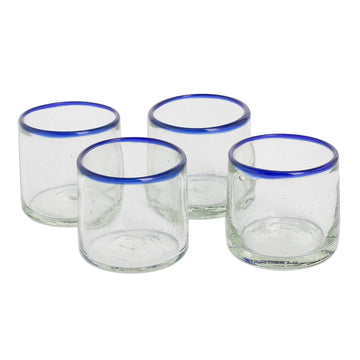 Recycled Glass Juice Glasses - Set of 4 - Ocean Rim