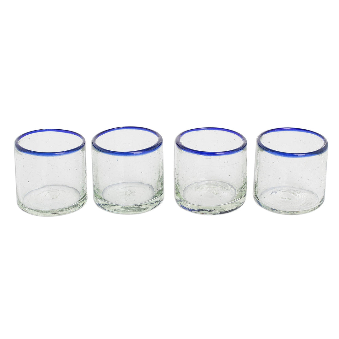 Recycled Glass Juice Glasses - Set of 4 - Ocean Rim