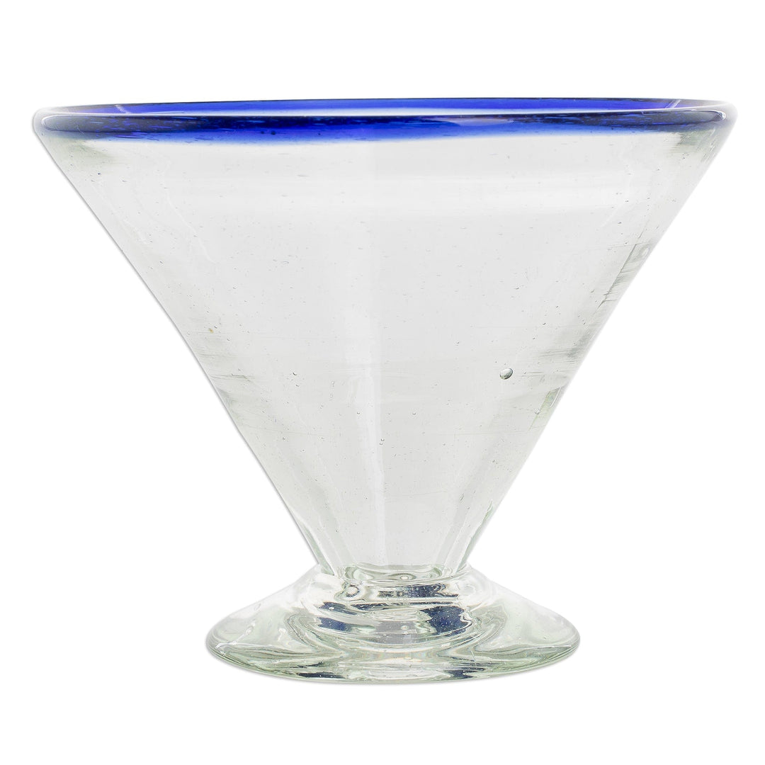 Recycled Glass Martini Glasses from Guatemala (Set of 4) - Ocean Rim