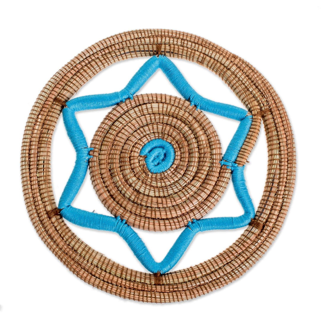 Handcrafted Pine Needle Trivets in Turquoise (Pair) - Homestead Cuisine in Turquoise