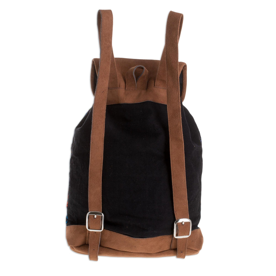 Multicolored Cotton Backpack - Multicolored Night