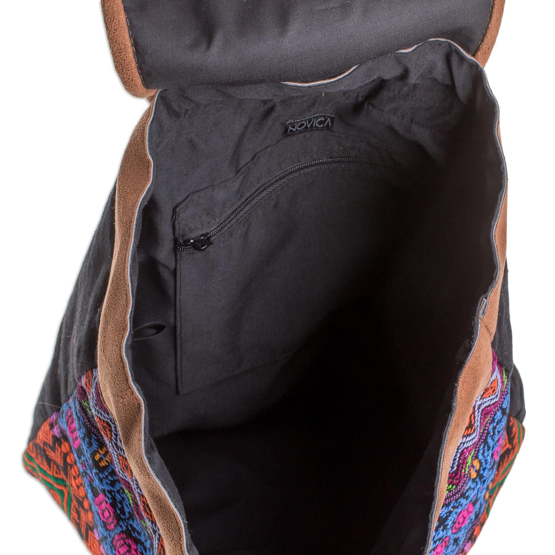 Multicolored Cotton Backpack - Multicolored Night