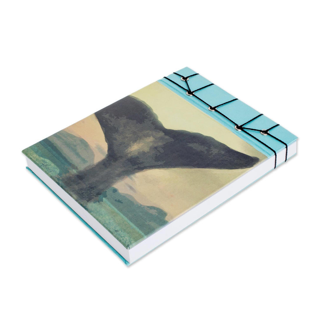 Whale-Themed Paper Journal from Costa Rica (5.5 inch) - Beauty of the Ocean