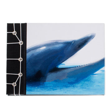 Dolphin-Themed Paper Journal from Costa Rica (5.5 inch) - Dolphin Call