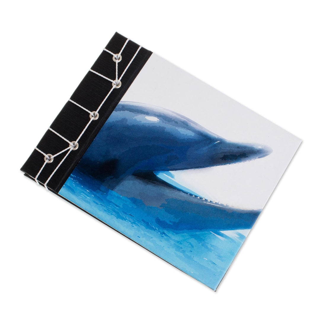 Dolphin-Themed Paper Journal from Costa Rica (5.5 inch) - Dolphin Call