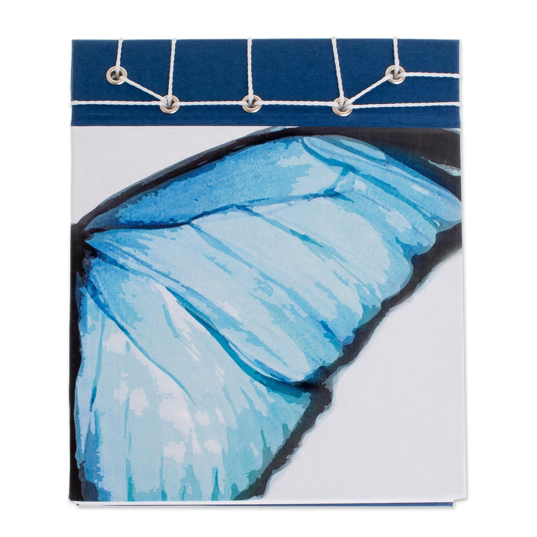 Butterfly-Themed Paper Journal from Costa Rica (5.5 inch) - Morpheus Wing