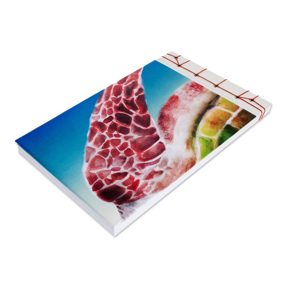 Sea Turtle-Themed Paper Journal (8.5 inch) - Turtle Flipper