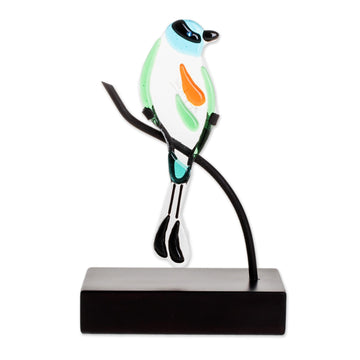 Art Glass Sculpture of a Motmot Bird from El Salvador - Motmot