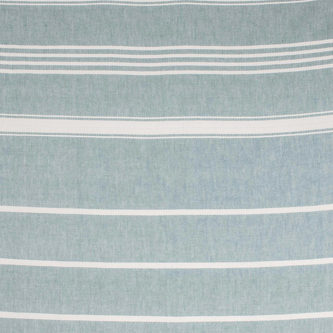 Striped Cotton Beach Towel in Teal from Guatemala - Sweet Relaxation in Teal