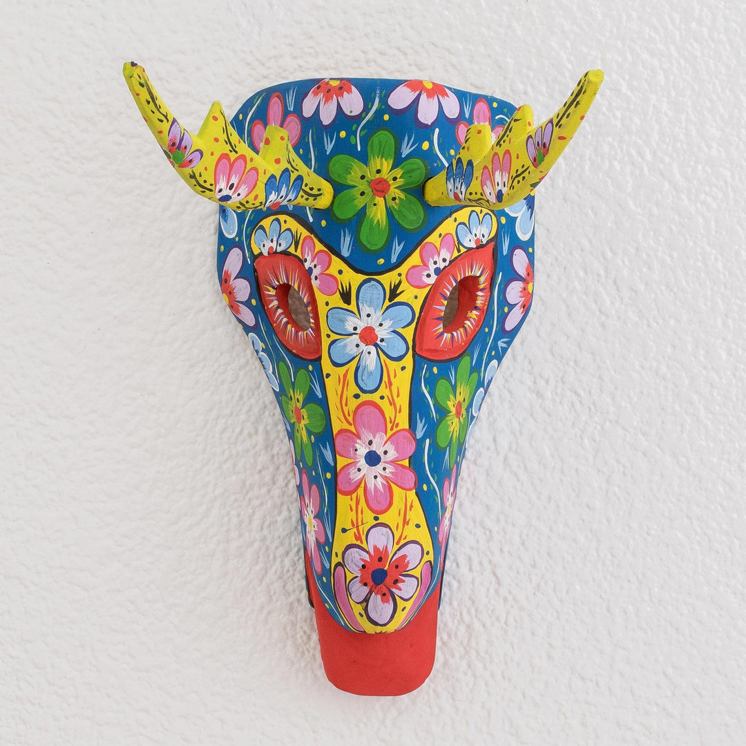 Floral Deer in Blue
