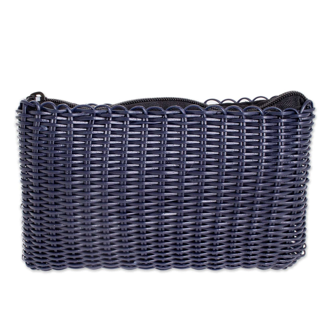 Recycled Cord Cosmetic Bag in Navy - Eco Weave in Navy