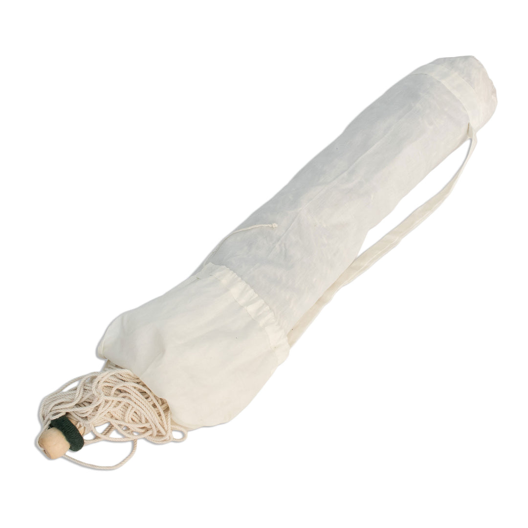 Forest Green and Eggshell Cotton Hammock Swing (Single) - Forests