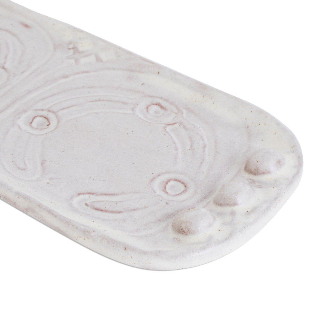 Mayan Glyph Ceramic Tray Crafted in Honduras - Mayan Glyphs