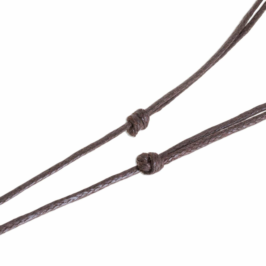Cachimbo Wood Infinity Pendant Necklace from Costa Rica - Cachimbo Infinity