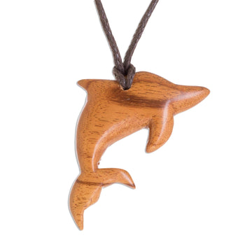 Jobillo Wood Dolphin Pendant Necklace - Jobillo Dolphin