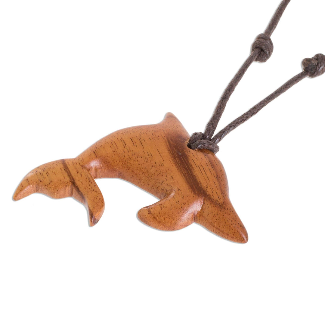 Jobillo Wood Dolphin Pendant Necklace - Jobillo Dolphin