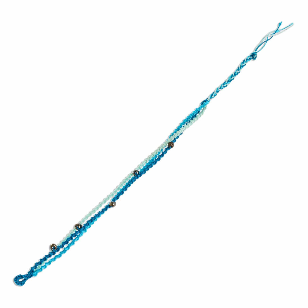 Blue Glass Beaded Strand Bracelet - Lakes of Atitlan